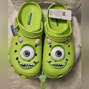CROCS Monster Men's Mike Wazowski Character Clogs in Bright Lime